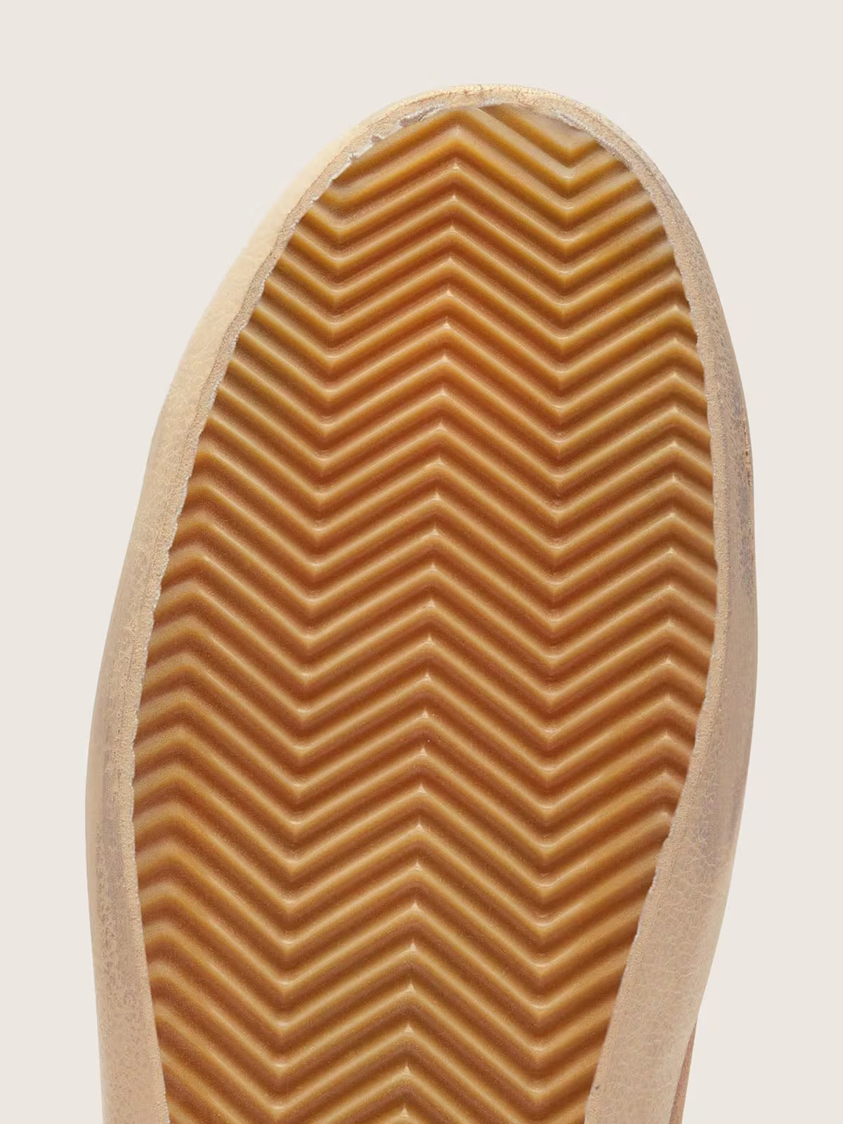 Super-Star homme en cuir velours tabac avec étoile en cuir blanc