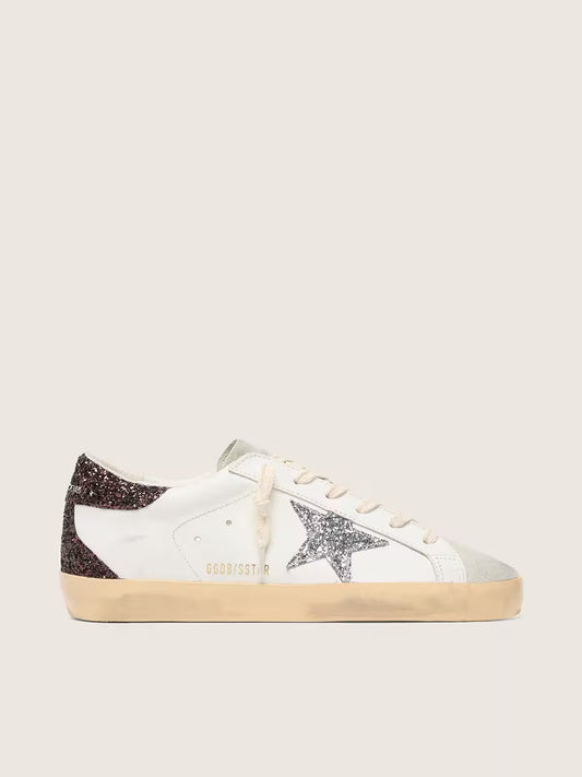 Super-Star avec étoile argentée et contrefort à paillettes marron